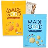Made Good Star Puffed Crackers Variety Pack of 2 (Sea Salt & Cheddar) Gluten Free Snacks, Vegan, Non GMO, Nut Free, Dairy Free, Soy Free, Organic Ingredients, Organic Gluten Free Crackers