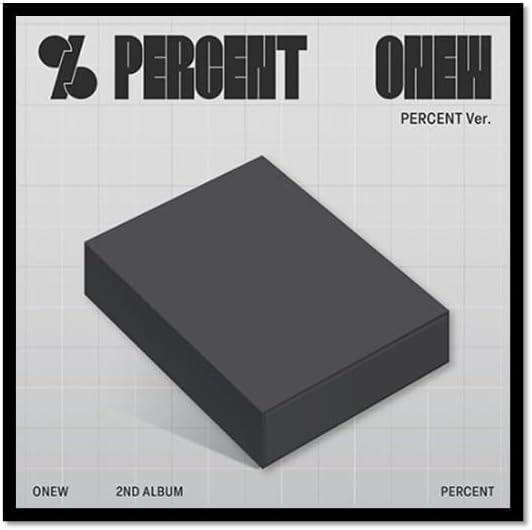 ONEW PERCENT 2nd Album, PERCENT Ver., K-pop Platform album with Karabiner, Photo Card and Charm, Factory Sealed + Extra photocards