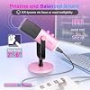 Micrófono dinámico FIFINE AmpliGame AM8P XLR/USB para juegos y grabación | Micrófono para PC con RGB controlable, jack para auriculares, botón de silencio, para streaming, podcasting, locución, videos de YouTube, rosa 3