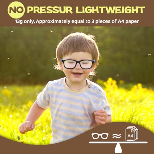 Image of Bluelight Kids Glasses, Unbreakable TR90 Frame for New Year Gifts - 360 Flexible, Lightweight & Safe Eyeglasses