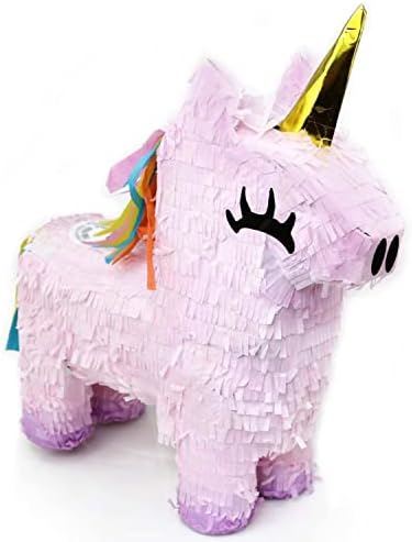 GIFTEXPRESS 16-Inch Pink Unicorn Pinata for Kids Birthday Party, Cinco De Mayo, Fiestas Decorations Party Favors (16 x 13 x 4 In)