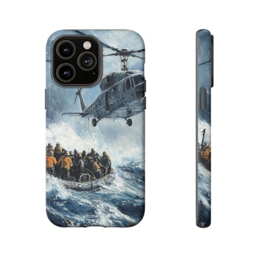 Coque iPhone 14 Pro Max Coque Rigide Mate Peinture Hélicoptère