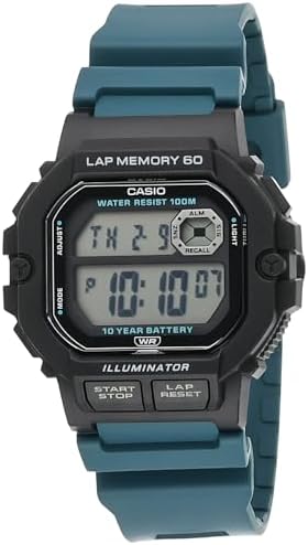 Casio WS1300H Series | Digital Watch | 100 Meter Water Resistance | LED Backlight | 1/100 SEC Stopwatch | Tide Graph | Coundtown Timer | LED Light | Multi Function Alarms | 10 Year Battery