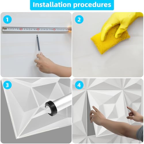 Paneles de pared 3D PVC: renueve paredes sin obras con azulejos blancos 3D 7