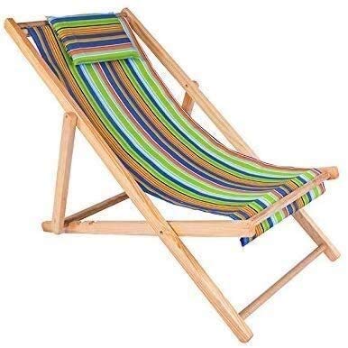 Chaise longue de jardin en bois massif pliable pour un confort haut de gamme au balcon