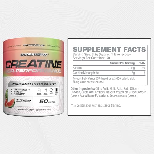 Cellucor Creatine Powder, Watermelon Flavor - Increases Strength, Lean Muscle Mass & Endurance, Micronized Creatine for Fast Absorption, 5g Creatine per Serving, 50 Servings by Cellucor - Image 8