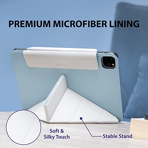 Switcheasy Ipad Pro 11" & Ipad Air 10.9" Case With Pencil Holder - Folding Folio Case & Stand For 2022-2020 Ipad Air 5 & 4 (10.9"), 2022-2018 Ipad Pro 11" (1St-4Th Gen) Origami Case - Alaskan Blue #TOP2