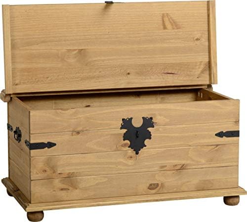 Seconique Corona Single Storage Chest, Distressed Waxed Pine, 529.95 x 944.95 x 154.94 cm