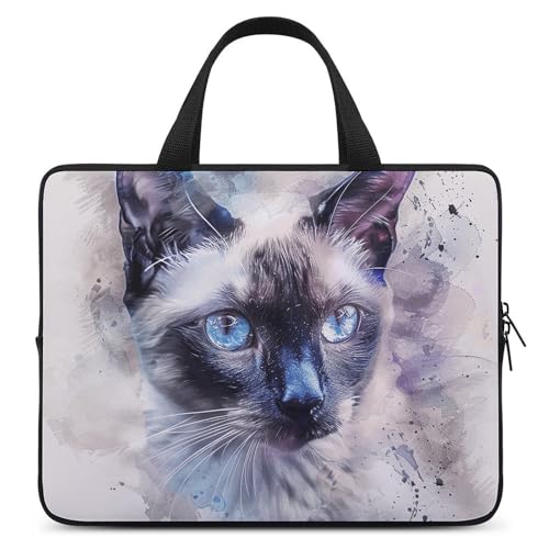 Sac à bandoulière pour ordinateur portable 17 pouces unisexe - Sac messager chat grand format