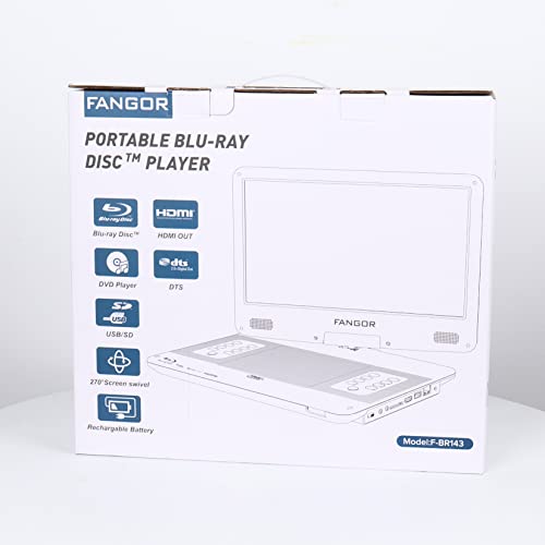 FANGOR Lettore DVD portatile Blu-ray da 14 pollici...
