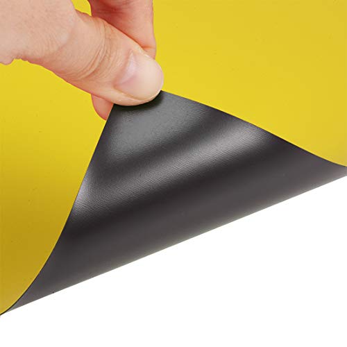 Aimant de signalisation effaçable Uxcell jaune en rouleau flexible format A4 lot de 5
