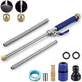 High Pressure Power Washer Wand, Watering Sprayer Cleaning Tool, Hydro Jet Water Hose Nozzle, Wand Lance for Gutter Patio Car Pet Window blue