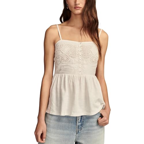 Débardeur Henley brodé femme anti-transpiration haut fluide élégant
