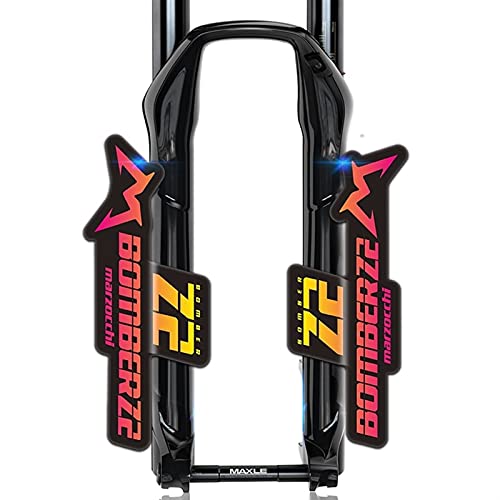BINGYUAN Fahrradgabel-Aufkleber B-O-M-B-E-R Z2 Vordere Gabel-Aufkleber Fahrrad Mountainbike Body Dekoration Aufkleber (Color : Red-Yellow)