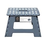 db Living Folding Step Stool Grey with Handle for Kids,Children and Adults Stepping Stool 12