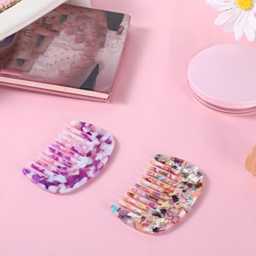 Mini peine pequeño de dientes anchos, pack de 2 piezas miniatura 7