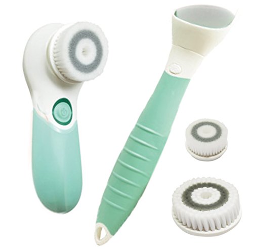 ufurl 2WAY 洗顔ブラシ & 背中ブラシ 防水 電動 回転 ウォッシュブラシ (取り外しロングハンドル付き) MEBL-40