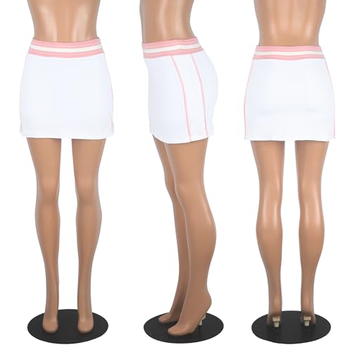 Image of Jigfar Women Cute Golf Tennis Club Skirt Dress Activewear Mini Summer Workout Running Athletic Skorts