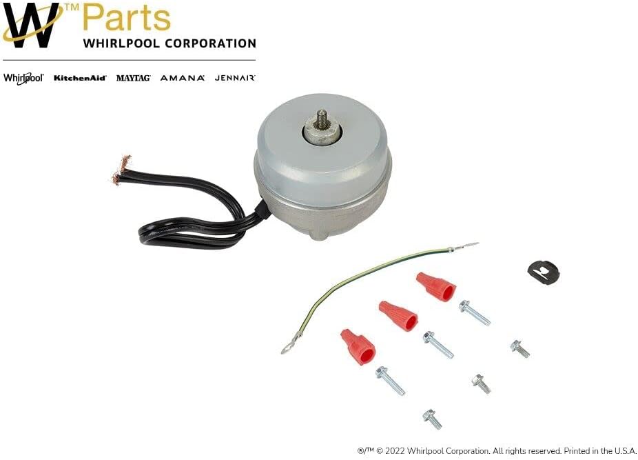 Whirlpool 833697 Genuine OEM Condenser Fan Motor for Refrigerators