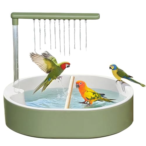 HUIKUANGEU Baignoire Automatique pour Oiseaux,Baignoire Oiseaux Cage,Baignoire Multifonction,Douche à Perroquet à Circulation d'eau Automatique,pour Oiseaux avec Plusieurs Robinets