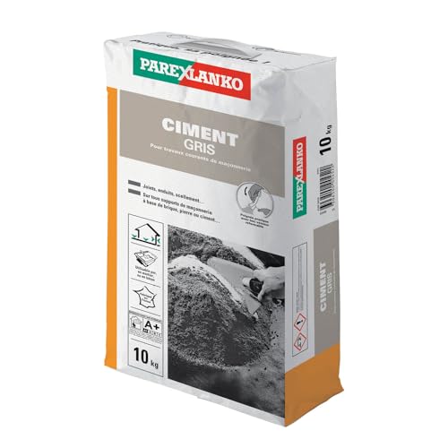 Parexlanko, Ciment Gris, Ciment pour scellements, joints et enduits, 10kg