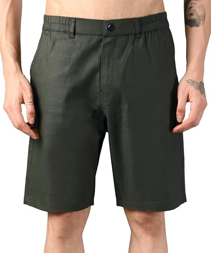 Image of RynoGear Linen Blend Shorts for Men || Shorts Pant for Men || Casual Shorts for Man
