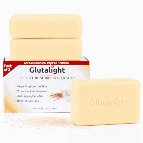 Image of Glutalight Glutathione Rice Water Soap - Korean Skincare, Pack of 3