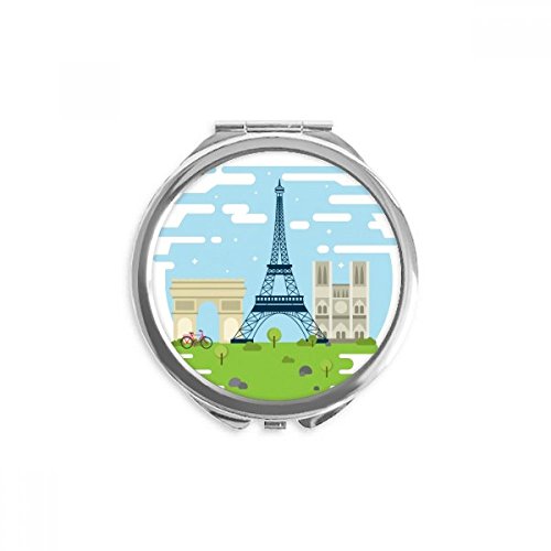 Miroir de maquillage de poche Tour Eiffel cadeau souvenir de France pour miroir portable à la main