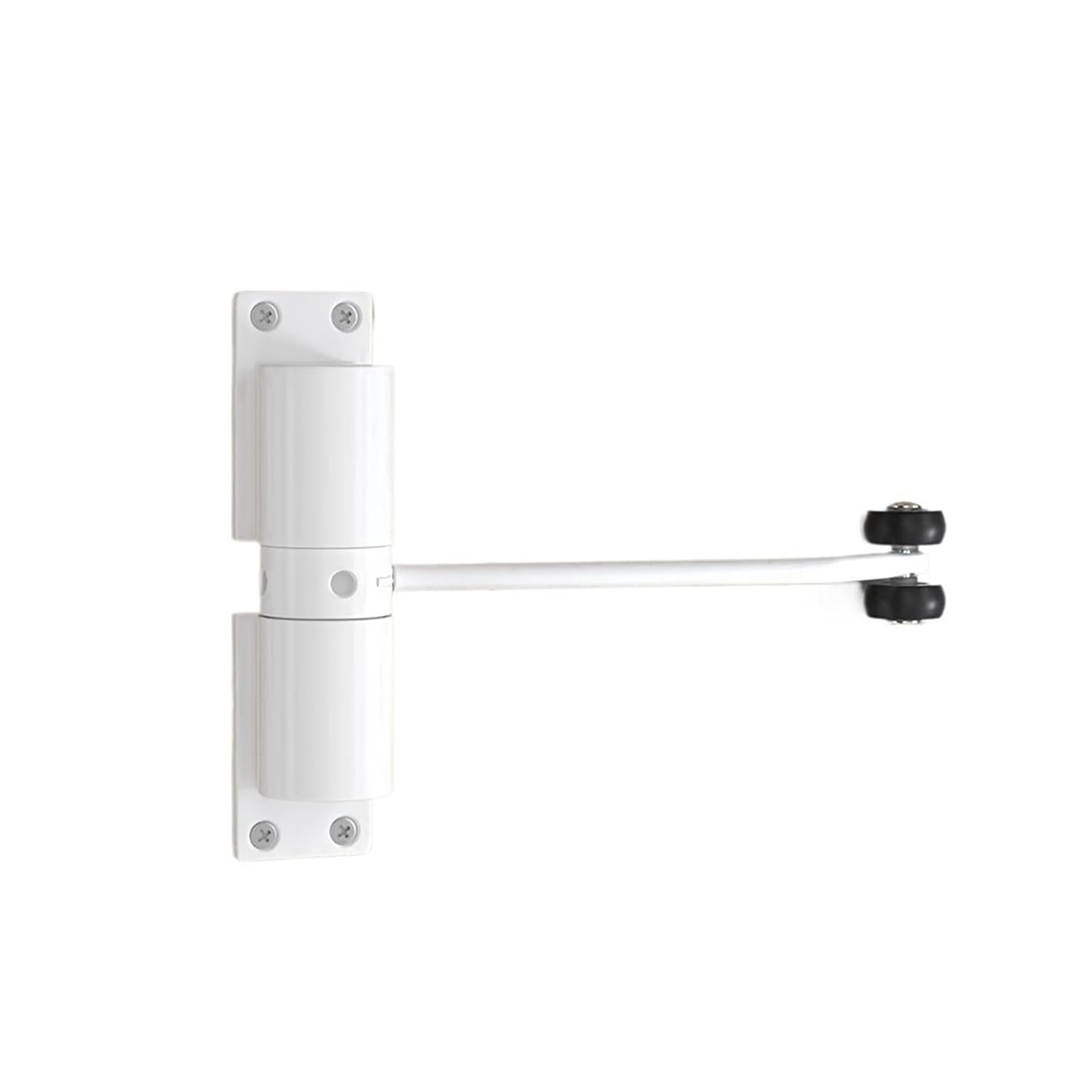 Heavy-Duty Adjustable Automatic Door Closer with Safety Spring(White)