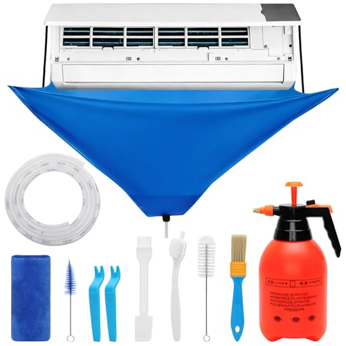 GXFEY Mini Split Cleaning Kit for Air Conditioner,Wall Mounted Air Conditioner Cleaning Tools Waterproof Cover (11pcs) by GXFEY - Used condition - US$21.49