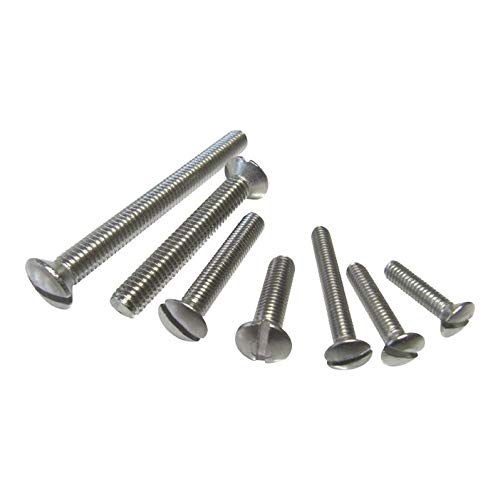 Raised Slot Countersunk Set Screws, Stainless Steel (316) A4-Marine Grade (25, M5x20mm)