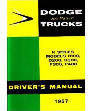 1957 Dodge Truck Serie K Propietarios Manual Manual Manual Manual Manual Manual Manual Manual Manual Manual Manual Manual Manual Manual Manual