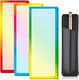 3er-Pack Notizblöcke mit Vollmagnet für den Kühlschrank, inklusive Stifthalter, großer Magnetblock für Einkaufslisten, Notizblöcke im Farbverlauf-Design für Einkaufslisten, To-Do-Listen (150 Blatt)