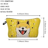 Livel lhood Lovely Shiba Inu Makeup Bag Shiba Dog Small Organizer Bag Toiletry Zipper Pouch Funny Japanese Puppy Cosmetic Bag Present for Dog Lovers Women