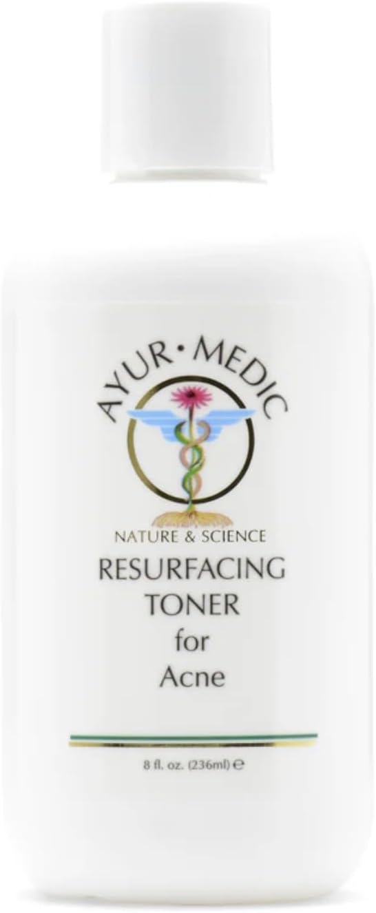 Ayur-Medic Resurfacing Toner โ Gentle Facial Exfoliator That Hydrates Skin and Promotes a Fresh, Radiant Complexion, 8 oz