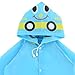 GLOGLOW Drying Supplies Cartoon Animal Design, Lightweight 200g, Adjustable Collar, for Outdoor Activities Children's Raincoat, Nan (Blue)