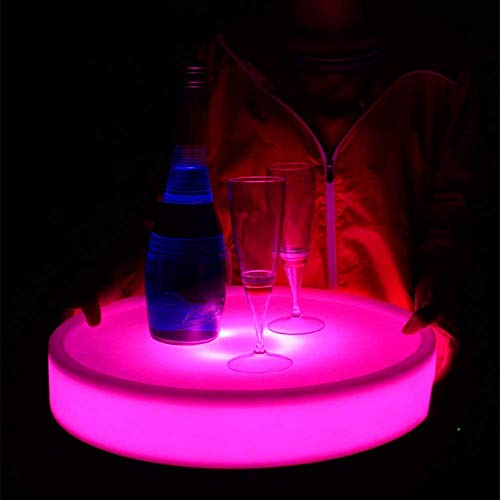 Plateau cocktail LED rechargeable et imperméable avec changement de couleur et télécommande - 4