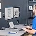 VIVO 17 to 32 inch Dual Pneumatic Monitor Mount, 2 Pneumatic Arms, Adjustable Swivel, Rotation, Heavy Duty VESA Desk Stand with C-clamp, Grommet, Max VESA 100x100, Black, STAND-V002K