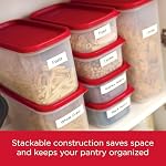 Rubbermaid Premium Modular Food Storage Containers with Lids, Clear, 18-cup Cereal Keepers - 2 Pack, Stackable Space Saving Design, Ideal for Pantry Organization and Kitchen Essentials - Image 4