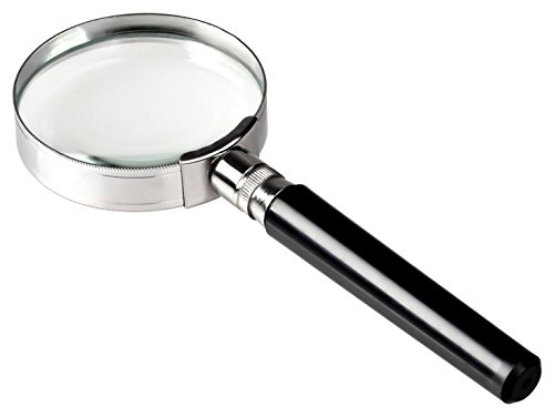 Magnifying Glass， 10X Handheld Magnifier Antique Handle Loupe Magnifying Glass Lens with zinc Alloy Frame for Seniors, Maps, Reading, Inspection, insectsand Hobby