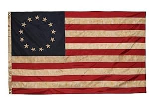 Betsy Ross Vintage Embroidered Flag: Emboldening American Heritage with Every Stitch