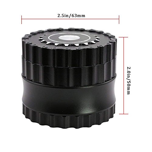 DCOU neues Design Premium Grinder ø63mm 4 Stück Mühle mit Dreieck scharfen Zahn (Klassisch schwarz) - Image 4