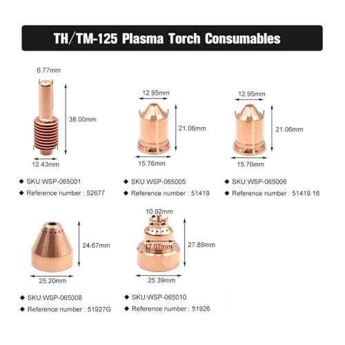 Electrode 10pcs TH-125 TM-125 consommable de torche plasma 45-125A - 7