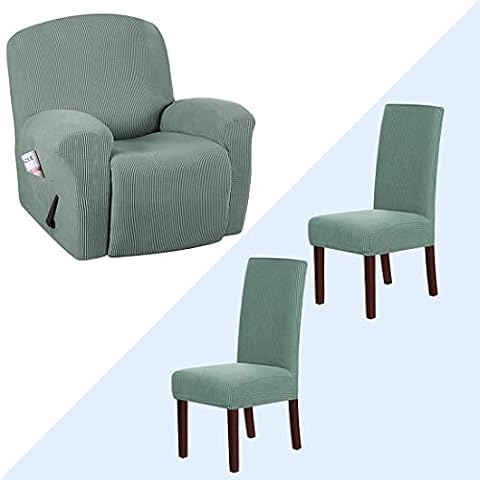 H.VERSAILTEX Stretch Recliner Slipcovers Bundle Covers for Dining Room Set of 2, Sage — $49.99 (12% off)