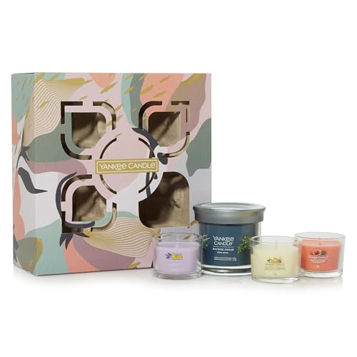Yankee Candle Geschenk-Set | 3 gefüllte Votivduftkerzen und 1 kleine Signature Tumbler-Kerze | Sojawachsmischung | Perfekte Geschenke für Frauen