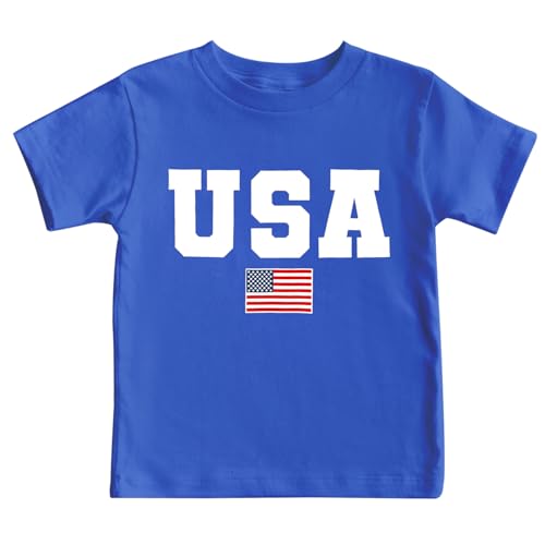 Image of 4th of July Shirts Toddler Boys Girls American Flag USA T-Shirt Kids Patriotic Tee Tops