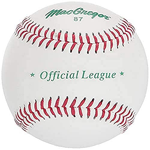 Macgregor 87 Official Split Baseball, Leather (One Dozen) , White Pearl #TOP17