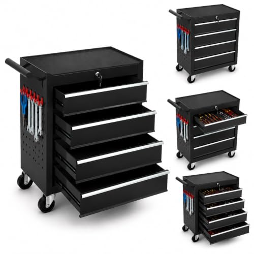 Garvee Rolling Tool Chest with Wheels, 4 Drawer Tool Storage Cabinet by Garvee - Used condition - US$142.09