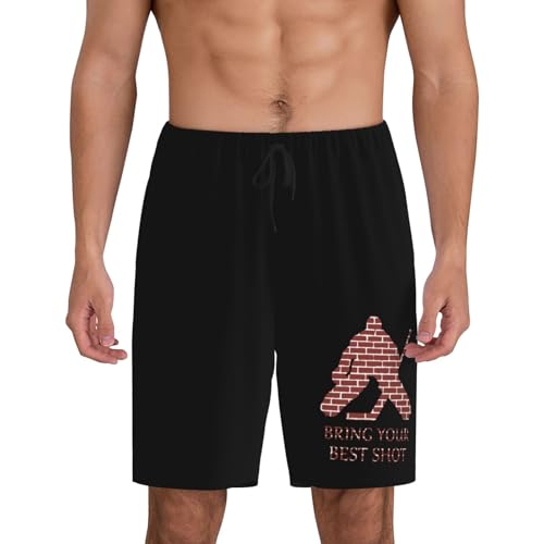 Hockey Goalie Pajama Shorts for Men, Men's Pajama Bottoms, Sleepwear for Summer