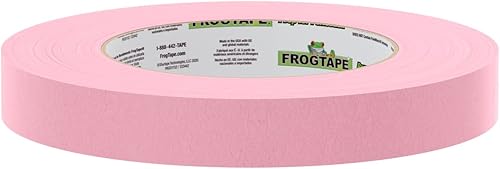 Miniatura 3 de FrogTape Cinta adhesiva rosa de alta temperatura 325, grado de rendimiento, adherencia media-alta, 0.709 in x 180.4 ft, 8 rollos por paquete